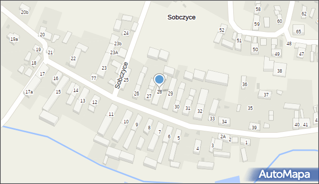 Sobczyce, Sobczyce, 28, mapa Sobczyce