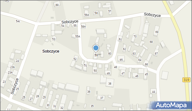 Sobczyce, Sobczyce, 59, mapa Sobczyce