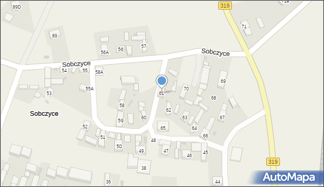 Sobczyce, Sobczyce, 61, mapa Sobczyce