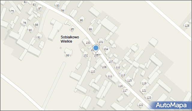 Sobiałkowo, Sobiałkowo, 105, mapa Sobiałkowo