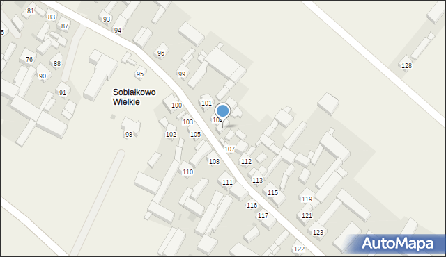 Sobiałkowo, Sobiałkowo, 106, mapa Sobiałkowo