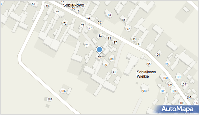 Sobiałkowo, Sobiałkowo, 76, mapa Sobiałkowo