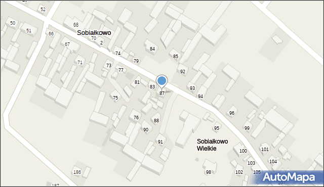 Sobiałkowo, Sobiałkowo, 87, mapa Sobiałkowo