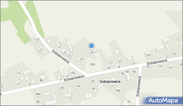 Sobianowice, Sobianowice, 17, mapa Sobianowice