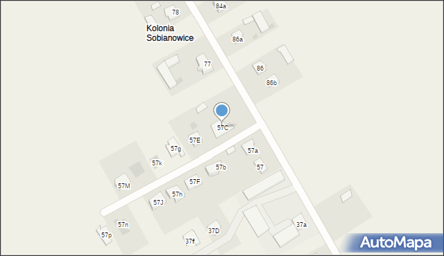 Sobianowice, Sobianowice, 57C, mapa Sobianowice