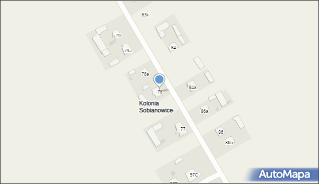 Sobianowice, Sobianowice, 78, mapa Sobianowice