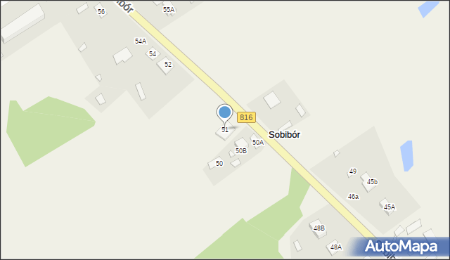Sobibór, Sobibór, 51, mapa Sobibór