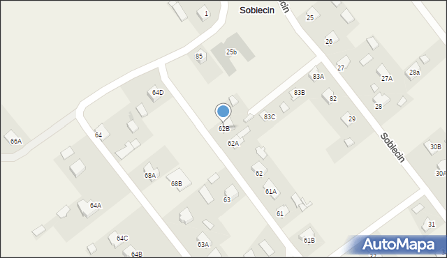 Sobiecin, Sobiecin, 62B, mapa Sobiecin