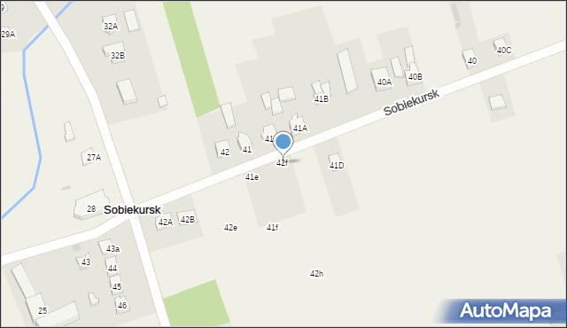 Sobiekursk, Sobiekursk, 42f, mapa Sobiekursk