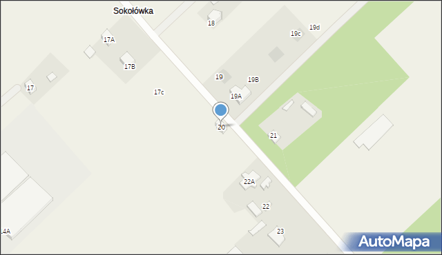 Sobienie Biskupie, Sobienie Biskupie, 20, mapa Sobienie Biskupie
