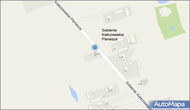 Sobienie Kiełczewskie Pierwsze, Sobienie Kiełczewskie Pierwsze, 10, mapa Sobienie Kiełczewskie Pierwsze