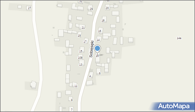 Sobiesęki, Sobiesęki, 10, mapa Sobiesęki