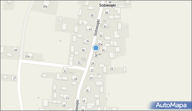 Sobiesęki, Sobiesęki, 28, mapa Sobiesęki