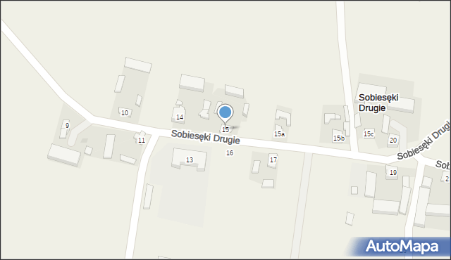 Sobiesęki Drugie, Sobiesęki Drugie, 15, mapa Sobiesęki Drugie