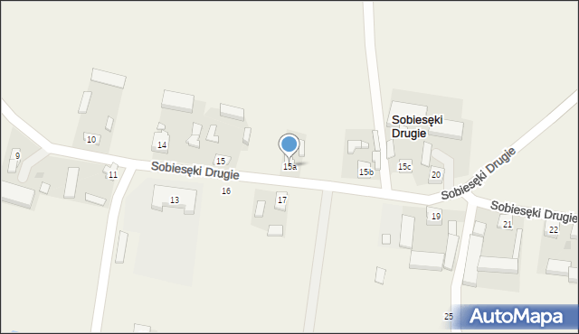 Sobiesęki Drugie, Sobiesęki Drugie, 15a, mapa Sobiesęki Drugie