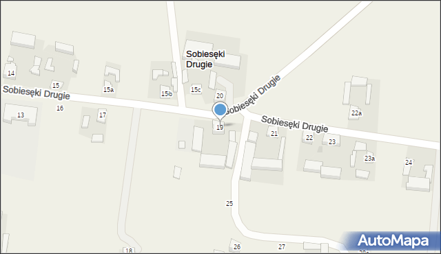 Sobiesęki Drugie, Sobiesęki Drugie, 19, mapa Sobiesęki Drugie