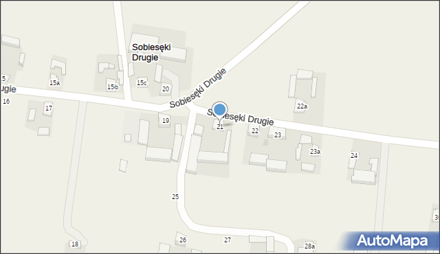 Sobiesęki Drugie, Sobiesęki Drugie, 21, mapa Sobiesęki Drugie