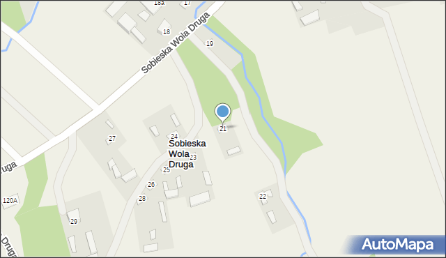 Sobieska Wola Druga, Sobieska Wola Druga, 21, mapa Sobieska Wola Druga