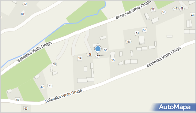 Sobieska Wola Druga, Sobieska Wola Druga, 57, mapa Sobieska Wola Druga