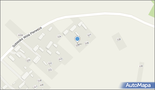 Sobieska Wola Pierwsza, Sobieska Wola Pierwsza, 125, mapa Sobieska Wola Pierwsza