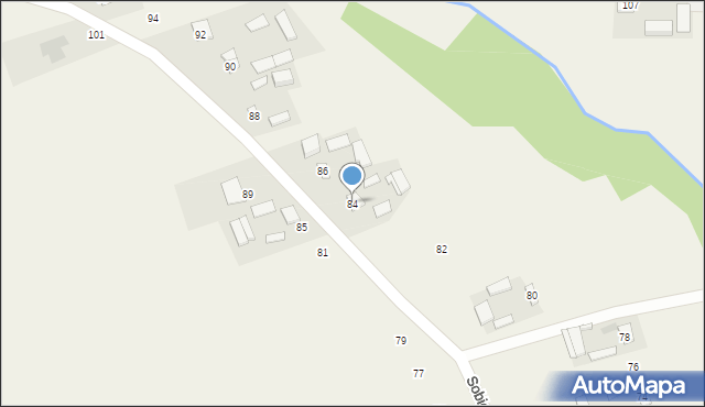 Sobieszczany, Sobieszczany, 84, mapa Sobieszczany