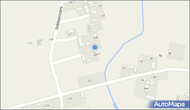 Sobieszczany-Kolonia, Sobieszczany-Kolonia, 120, mapa Sobieszczany-Kolonia