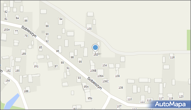 Sobieszyn, Sobieszyn, 102, mapa Sobieszyn