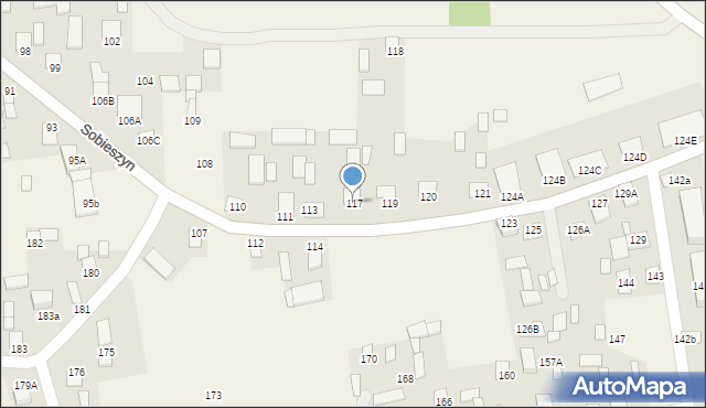 Sobieszyn, Sobieszyn, 117, mapa Sobieszyn