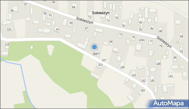 Sobieszyn, Sobieszyn, 208, mapa Sobieszyn