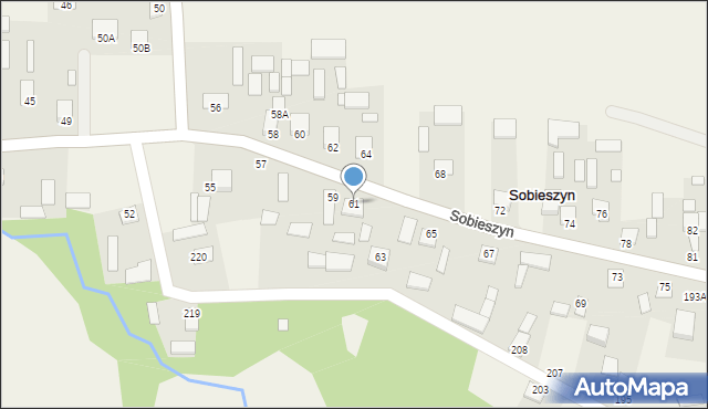 Sobieszyn, Sobieszyn, 61, mapa Sobieszyn