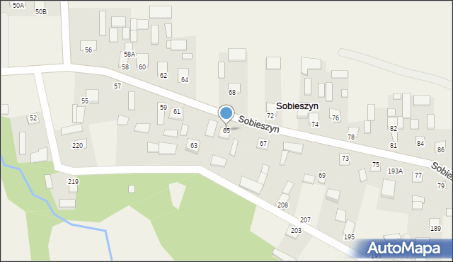 Sobieszyn, Sobieszyn, 65, mapa Sobieszyn