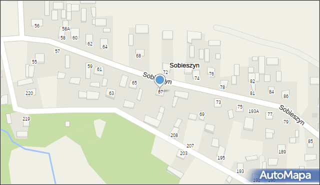 Sobieszyn, Sobieszyn, 67, mapa Sobieszyn