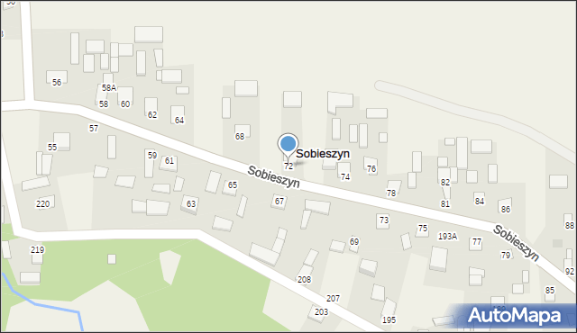 Sobieszyn, Sobieszyn, 72, mapa Sobieszyn