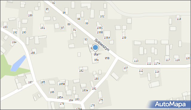 Sobieszyn, Sobieszyn, 95a, mapa Sobieszyn