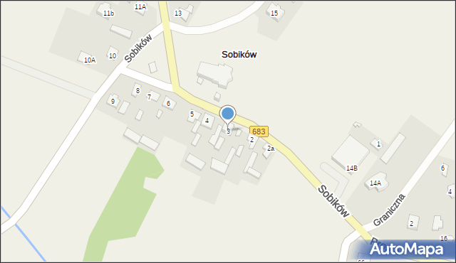 Sobików, Sobików, 3, mapa Sobików