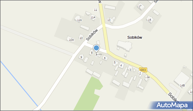 Sobików, Sobików, 7, mapa Sobików