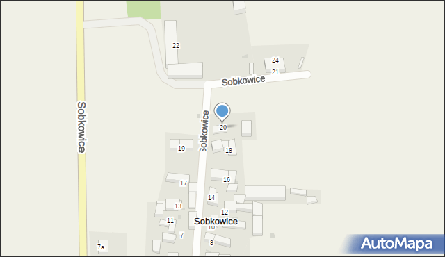 Sobkowice, Sobkowice, 20, mapa Sobkowice
