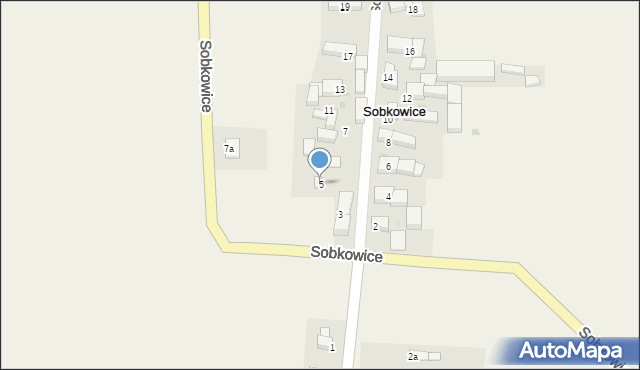 Sobkowice, Sobkowice, 5, mapa Sobkowice