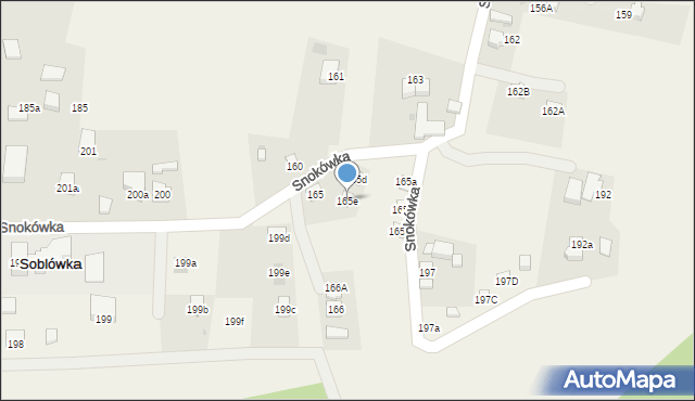 Soblówka, Soblówka, 165e, mapa Soblówka
