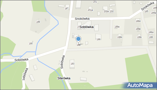 Soblówka, Soblówka, 198, mapa Soblówka