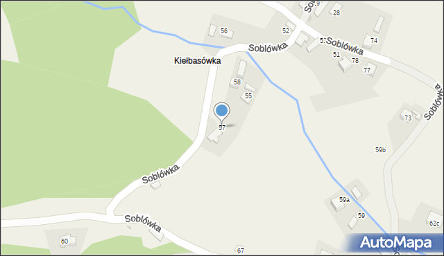 Soblówka, Soblówka, 57, mapa Soblówka