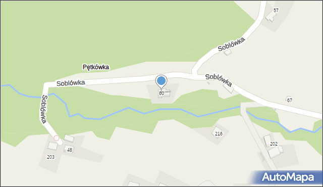 Soblówka, Soblówka, 60, mapa Soblówka