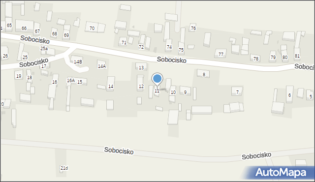 Sobocisko, Sobocisko, 11, mapa Sobocisko