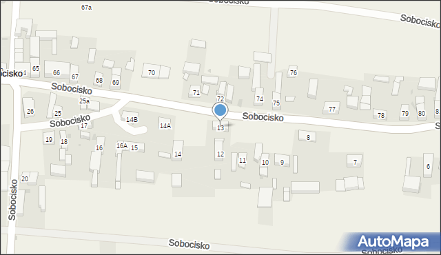 Sobocisko, Sobocisko, 13, mapa Sobocisko