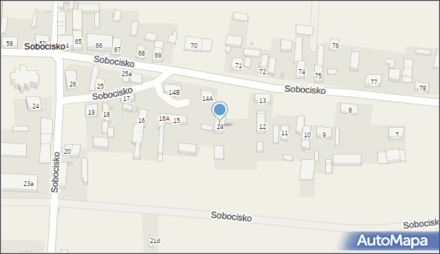 Sobocisko, Sobocisko, 14, mapa Sobocisko