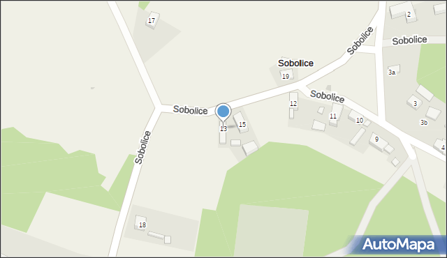 Sobolice, Sobolice, 13, mapa Sobolice