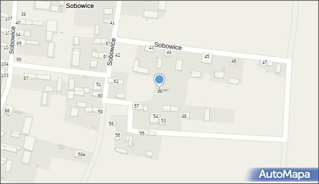 Sobowice, Sobowice, 49, mapa Sobowice