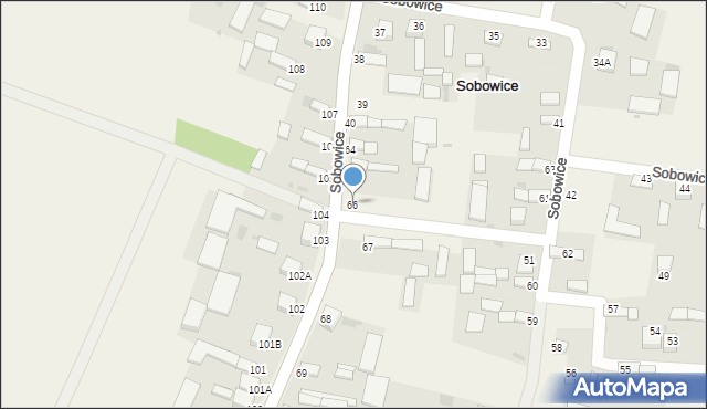 Sobowice, Sobowice, 66, mapa Sobowice