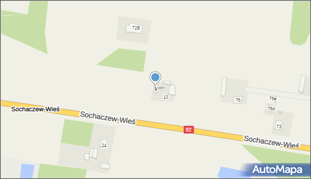 Sochaczew-Wieś, Sochaczew-Wieś, 9, mapa Sochaczew-Wieś