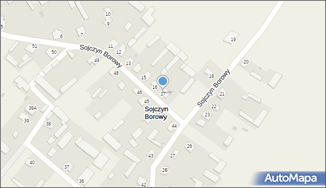 Sojczyn Borowy, Sojczyn Borowy, 17, mapa Sojczyn Borowy